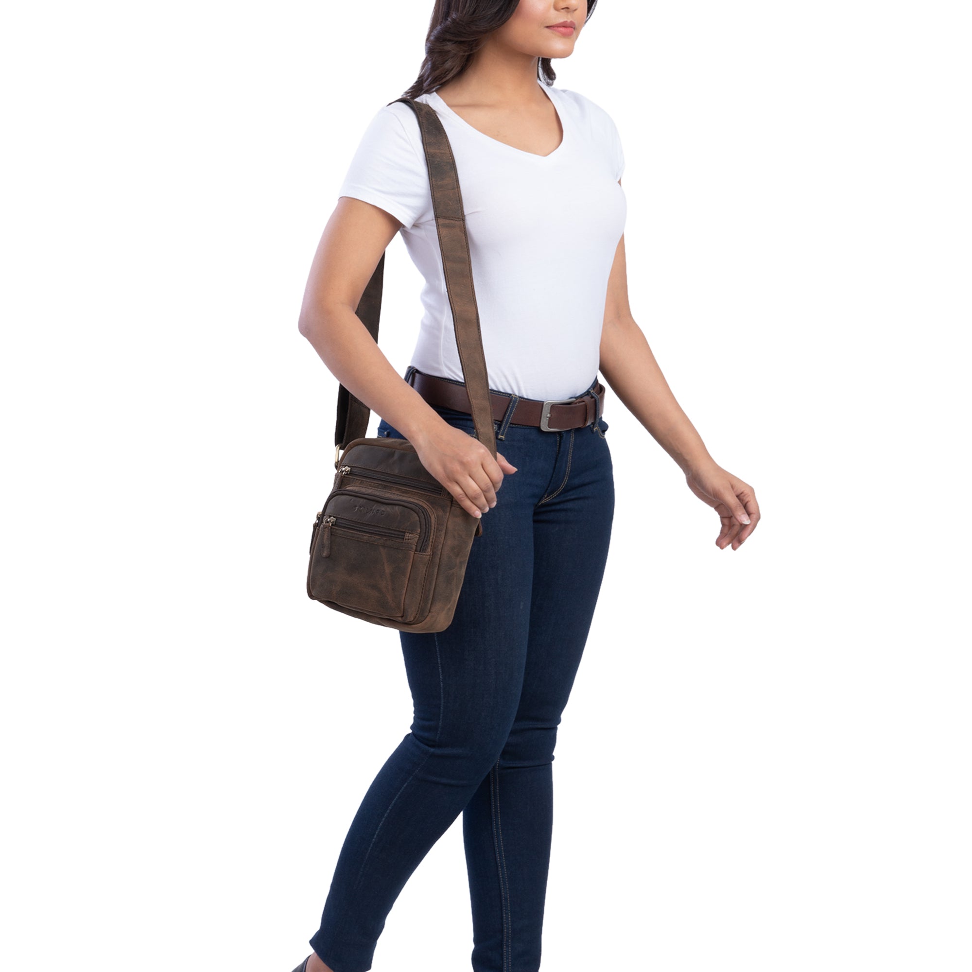 Hnadtasche damen klein hell-braun frauen