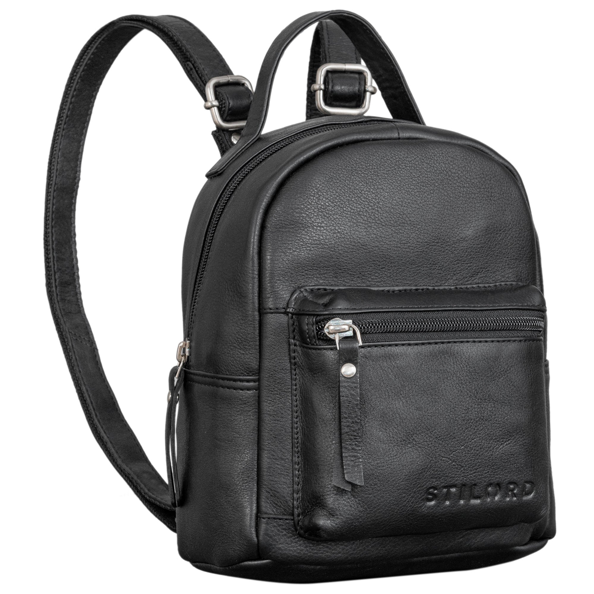 Mini Rucksack schwarz Damen Leder