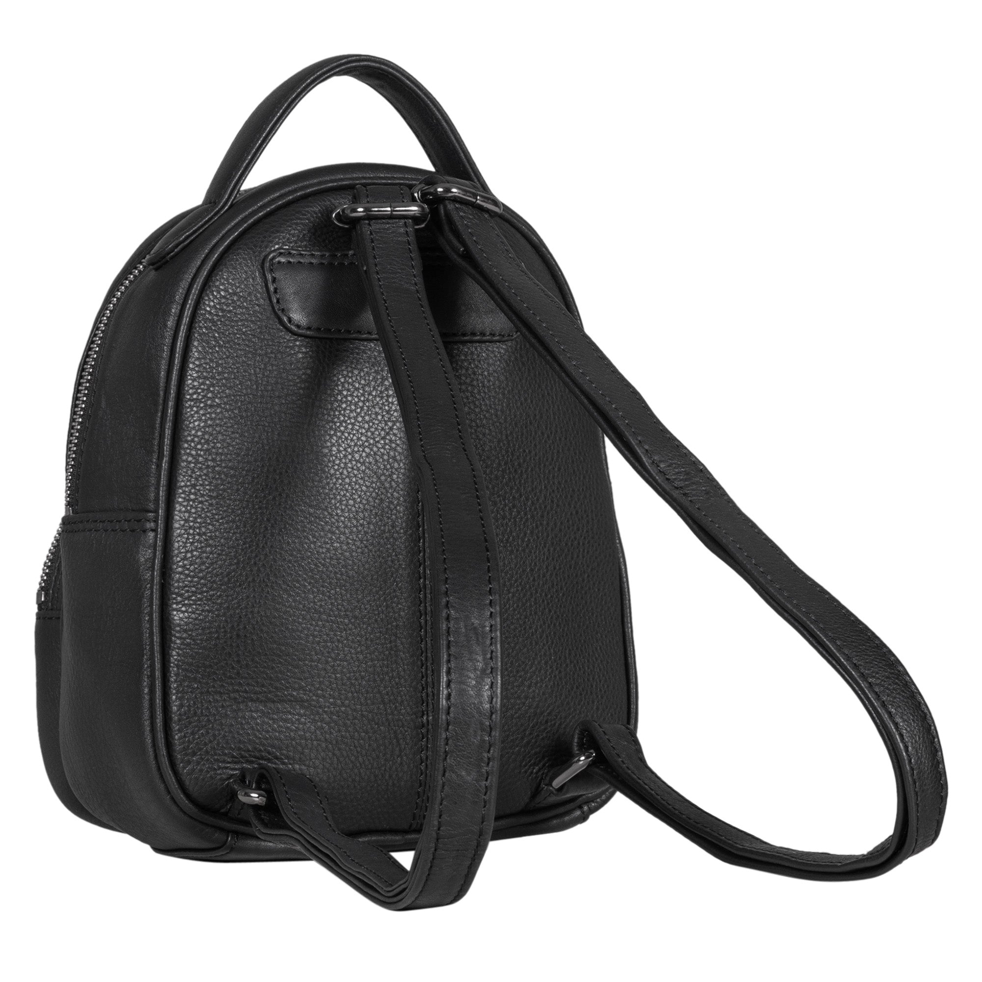 Rucksack Leder schwarz