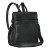 Damen 2 in 1 Tasche Leder schwarz