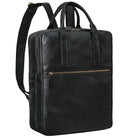 Leder Business Rucksack schwarz
