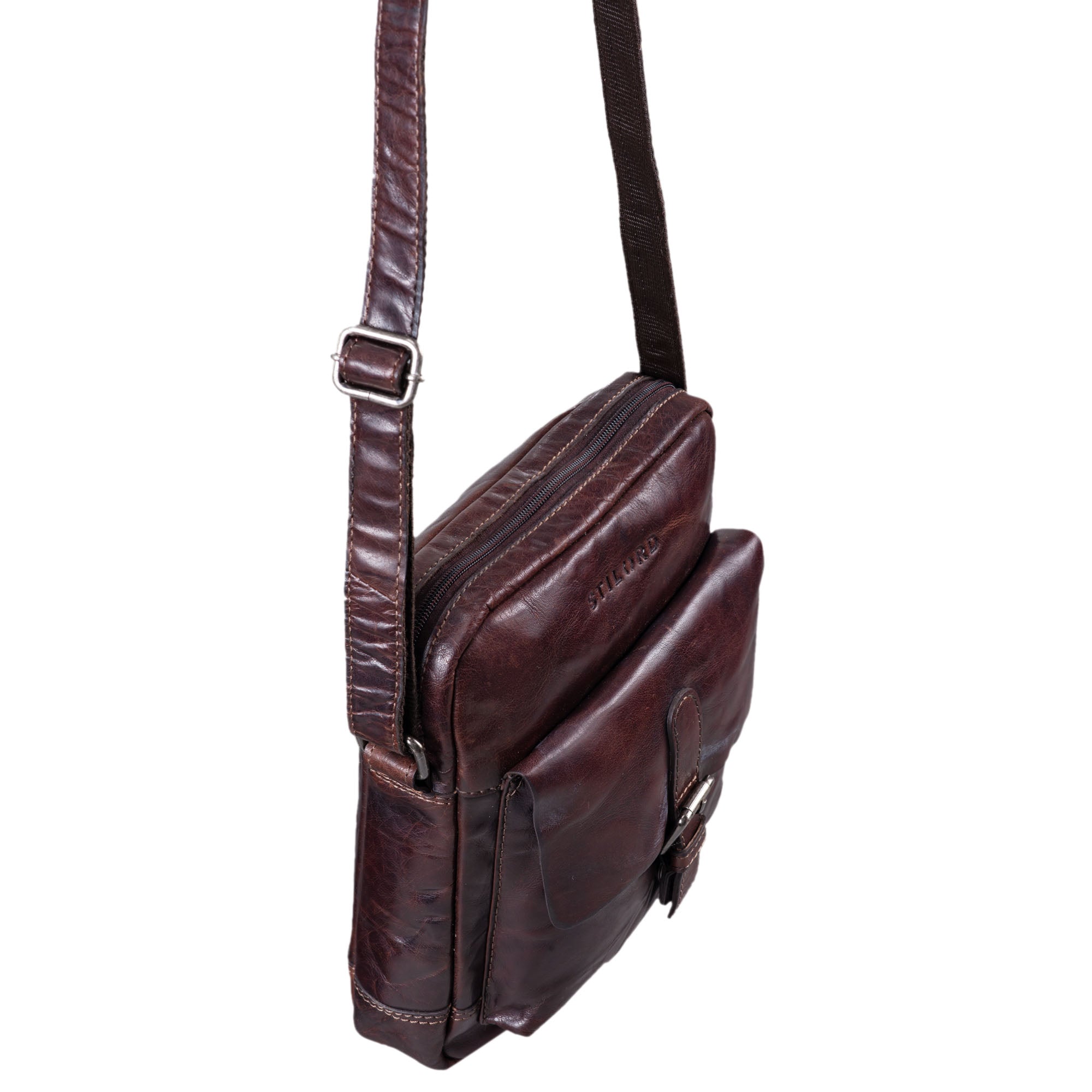 Vintage Cross Body Bag Leder Herren