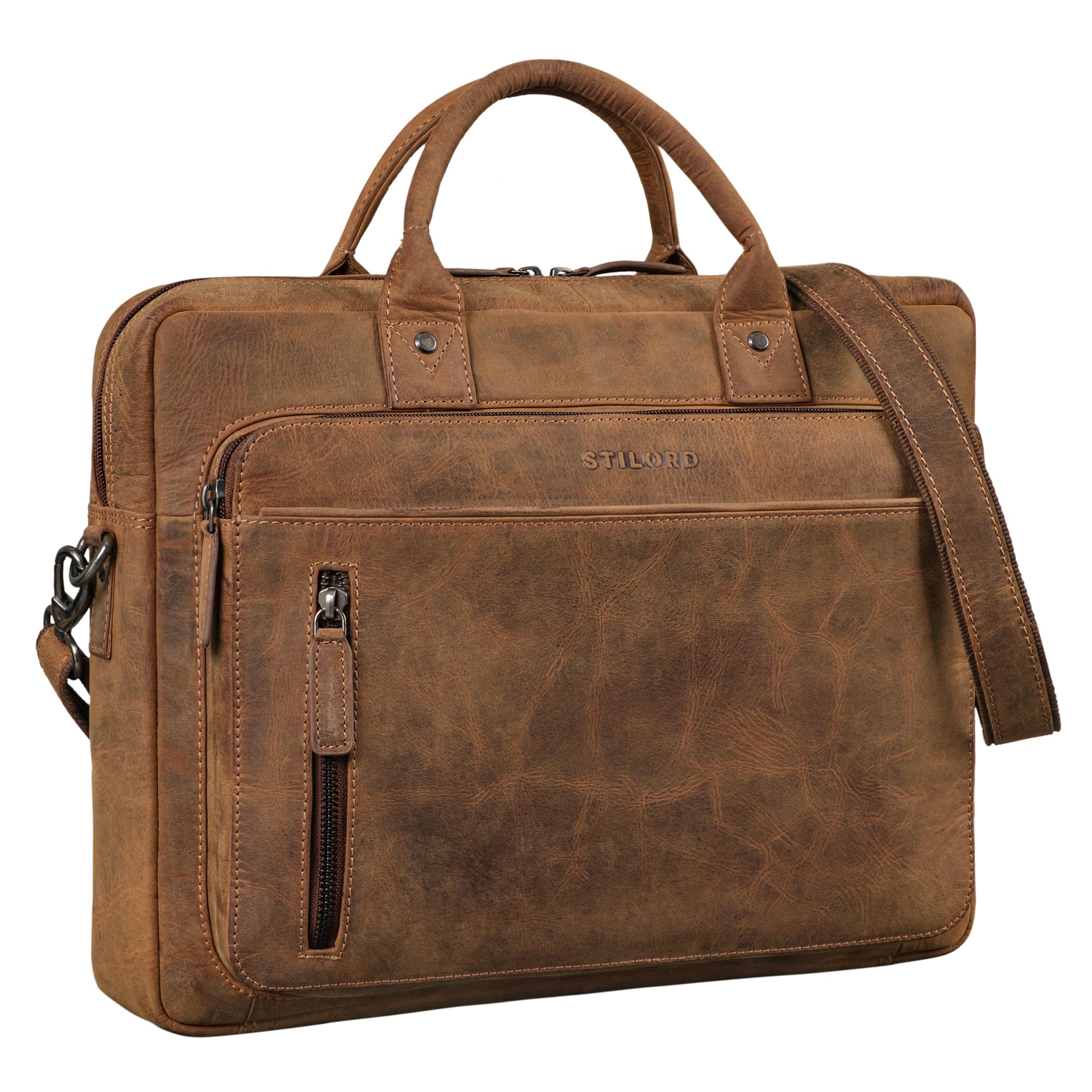 braune Aktentasche Damen Leder