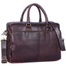 Leder Aktentasche dunkelbraun Vintage