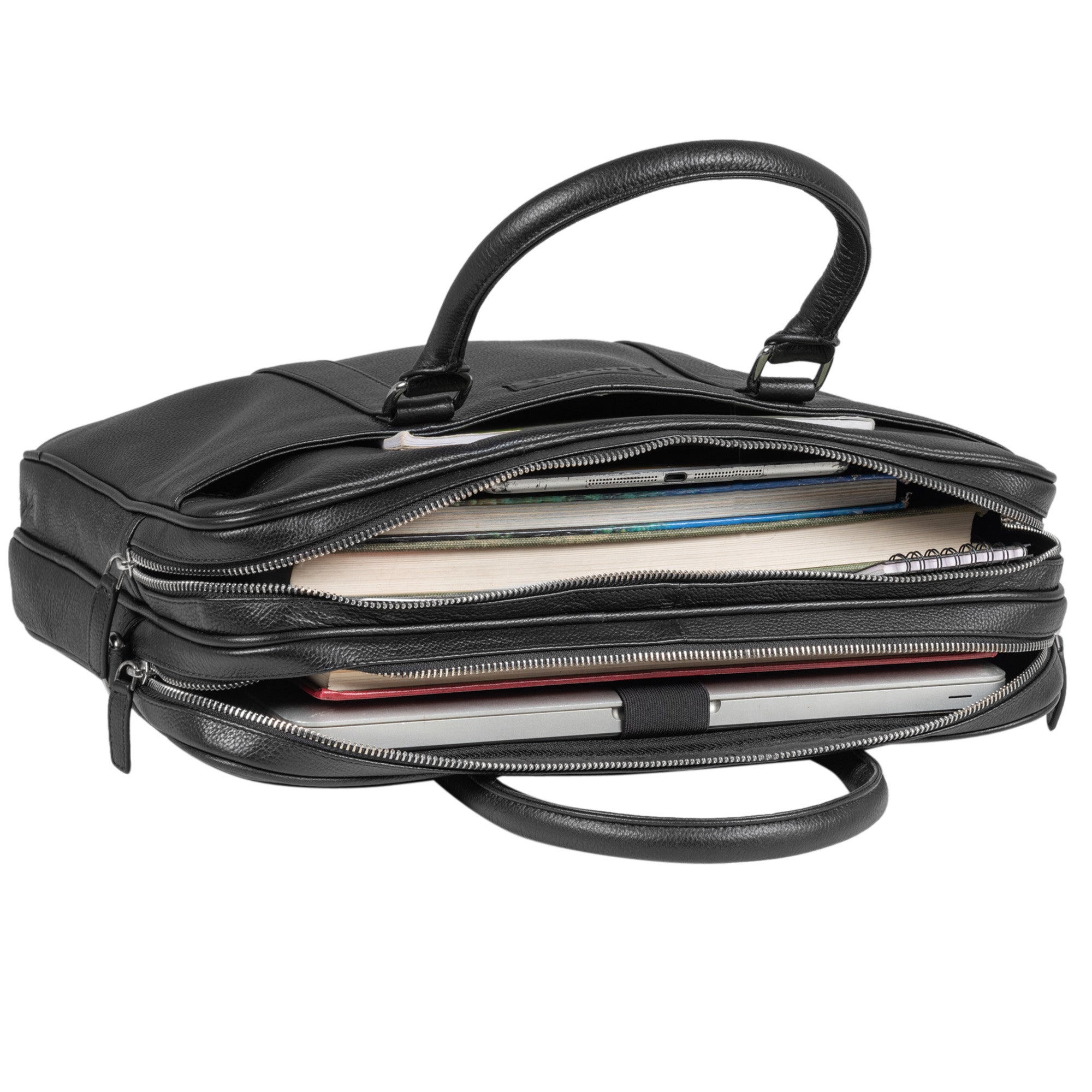 Herrentasche Akten Leder schwarz