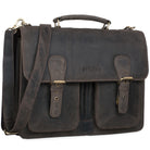 Ledertasche arbeit herren gross dunkel braun echtleder