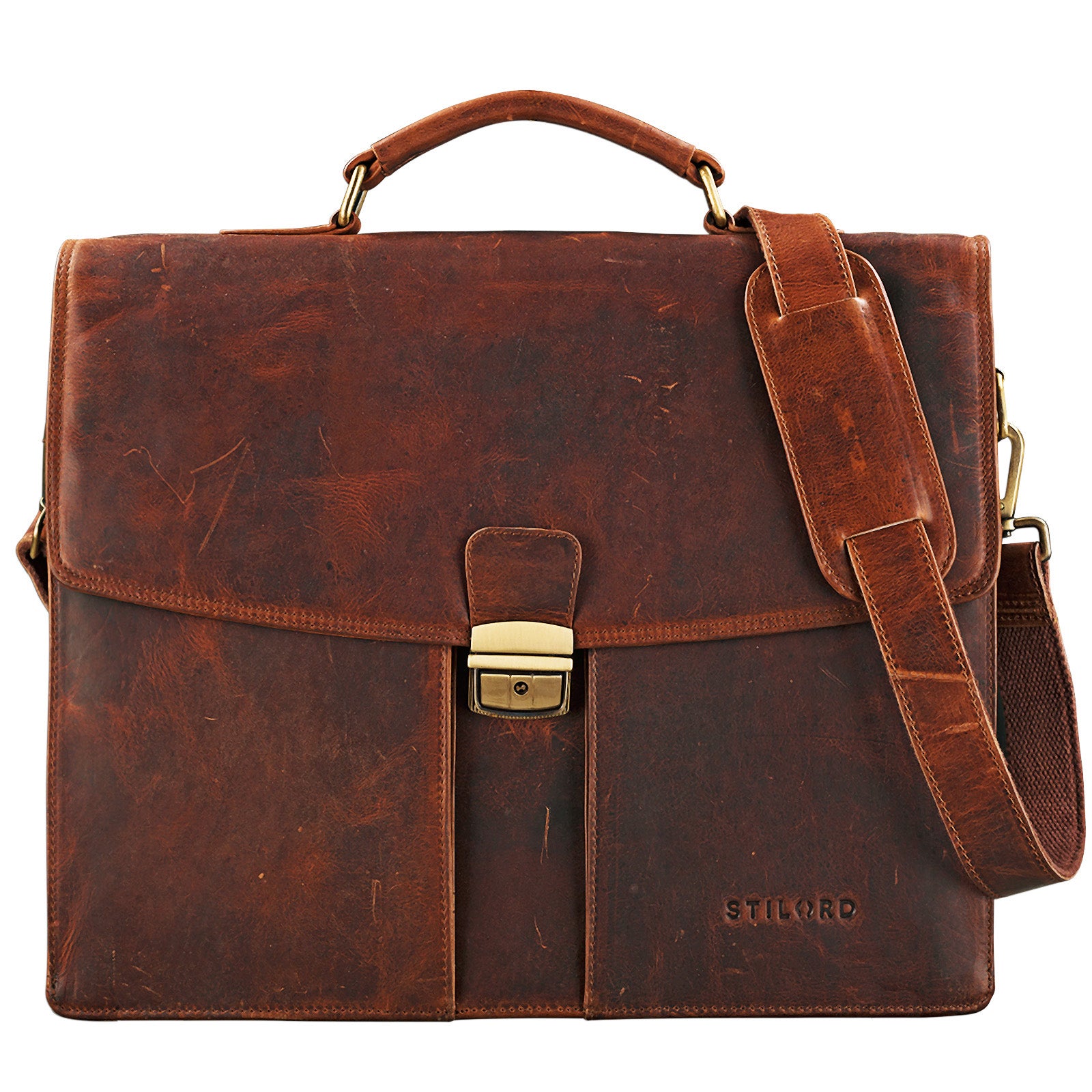 Leder Aktentasche Vintage braun