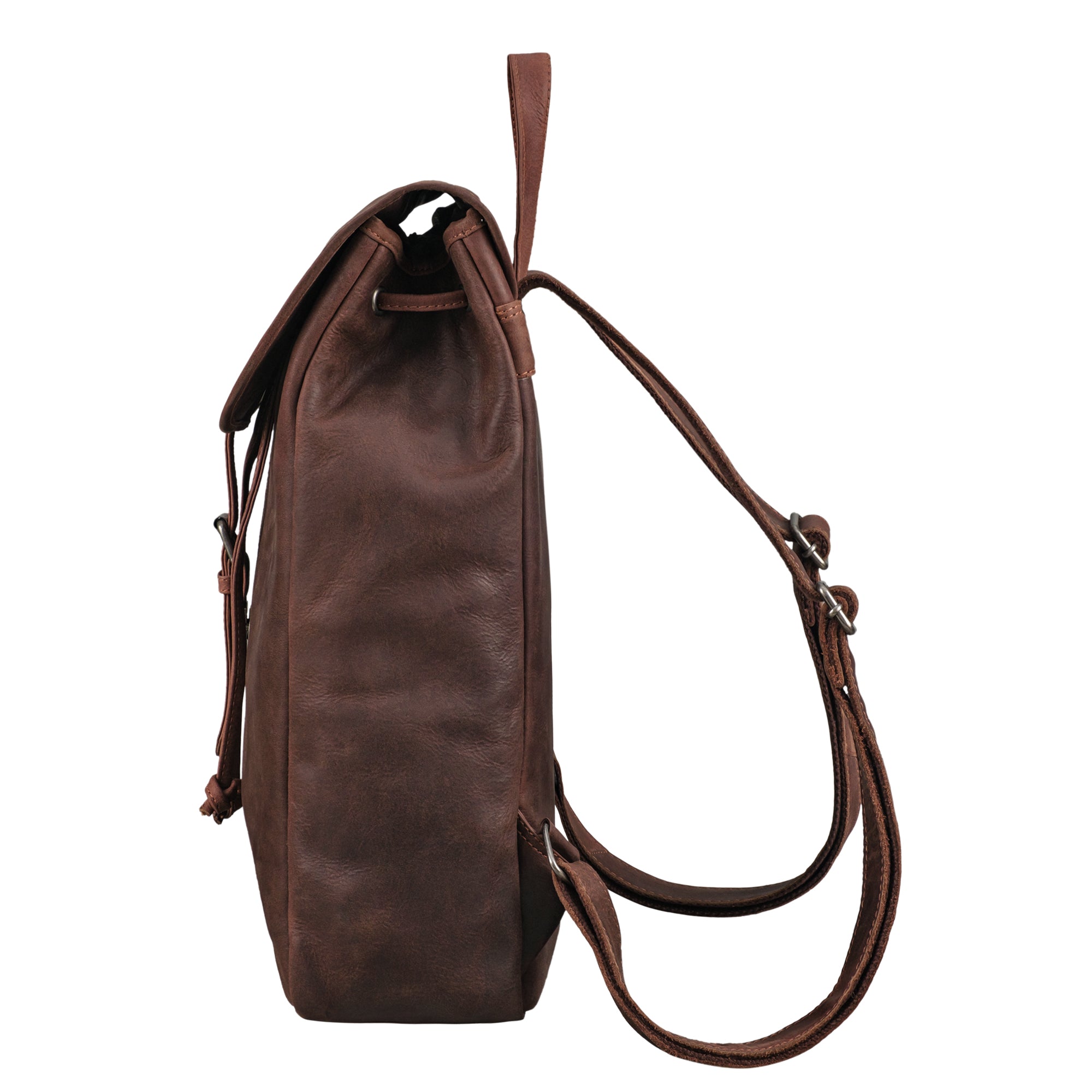 Backpack Leder Damen weich dunkelbraun