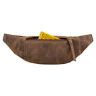 Bauchtasche Leder braun gross