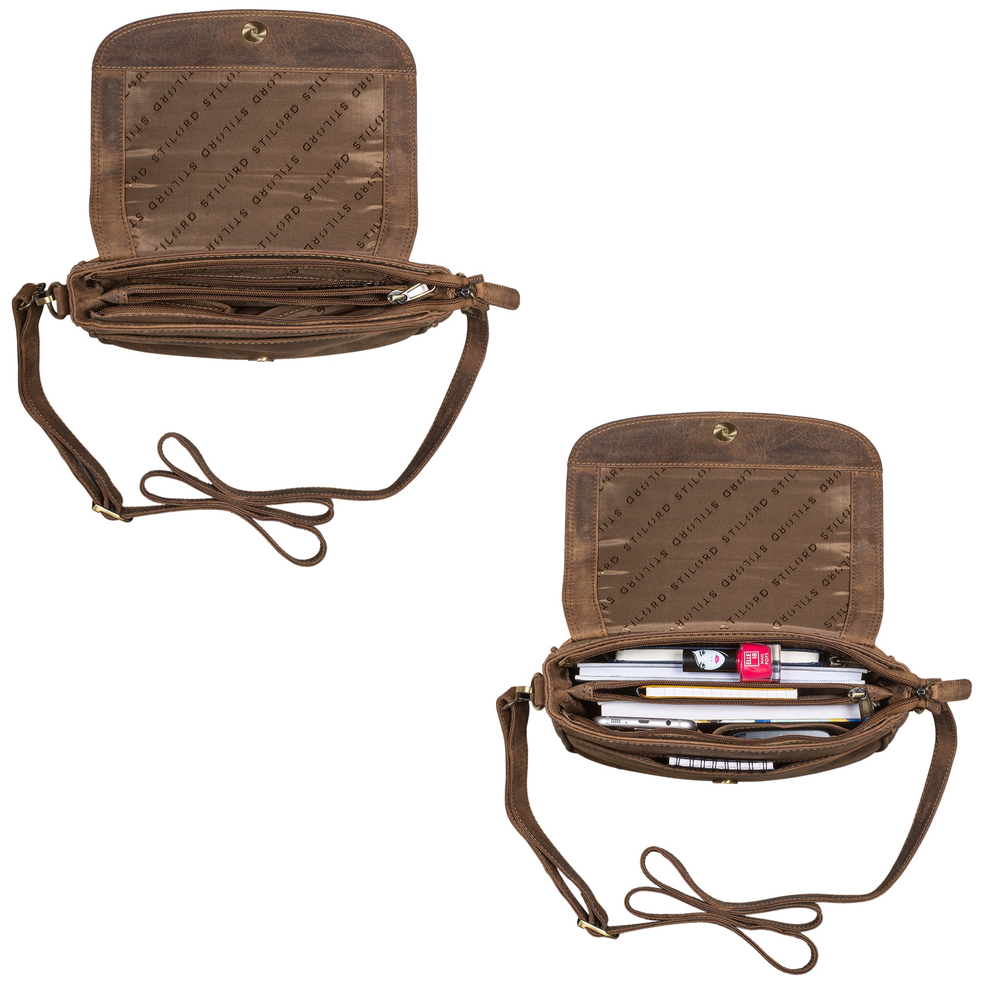 Kleine Schultertasche Damen Leder