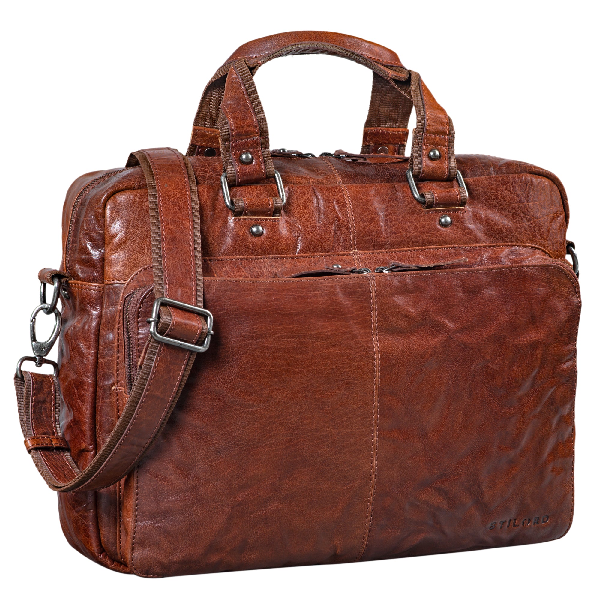 Herren Umhängetasche Leder Vintage