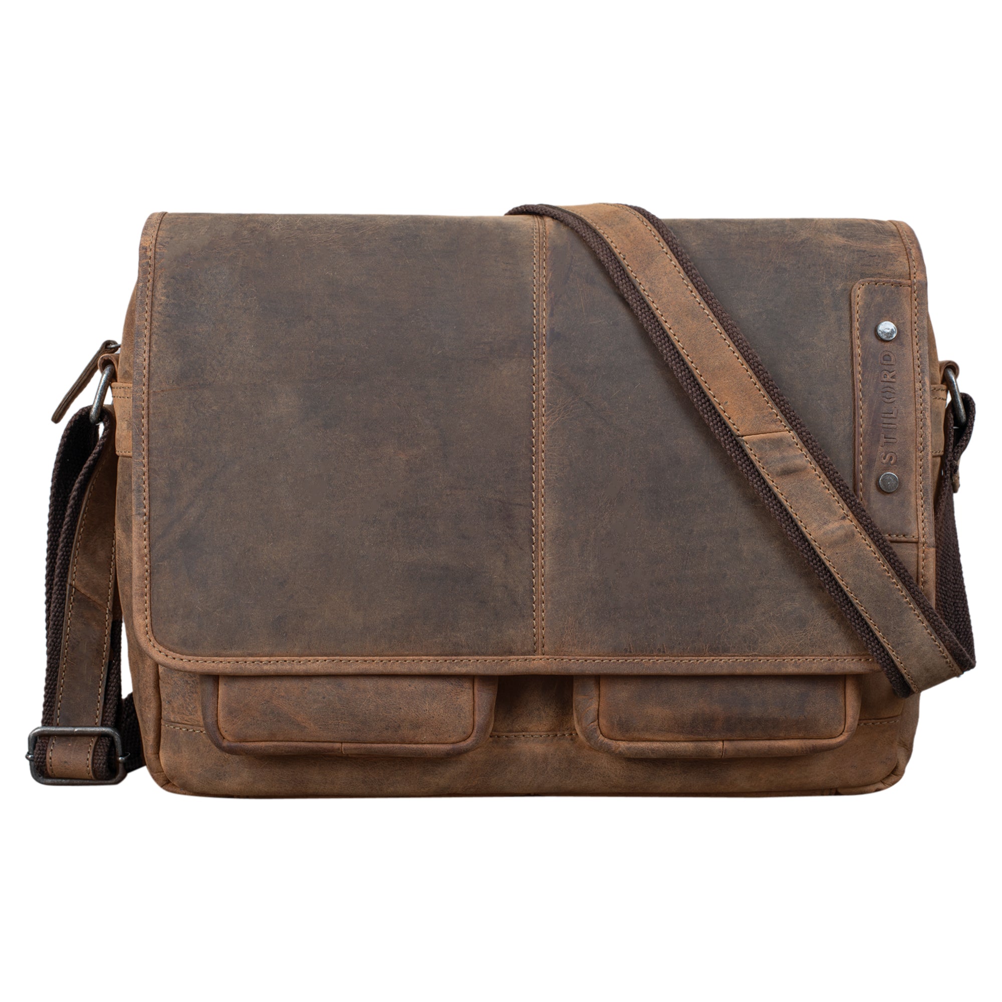 Schultertasche Herren Leder braun