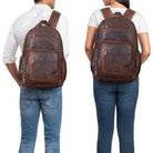 Lehretasche Retro Daypack braun
