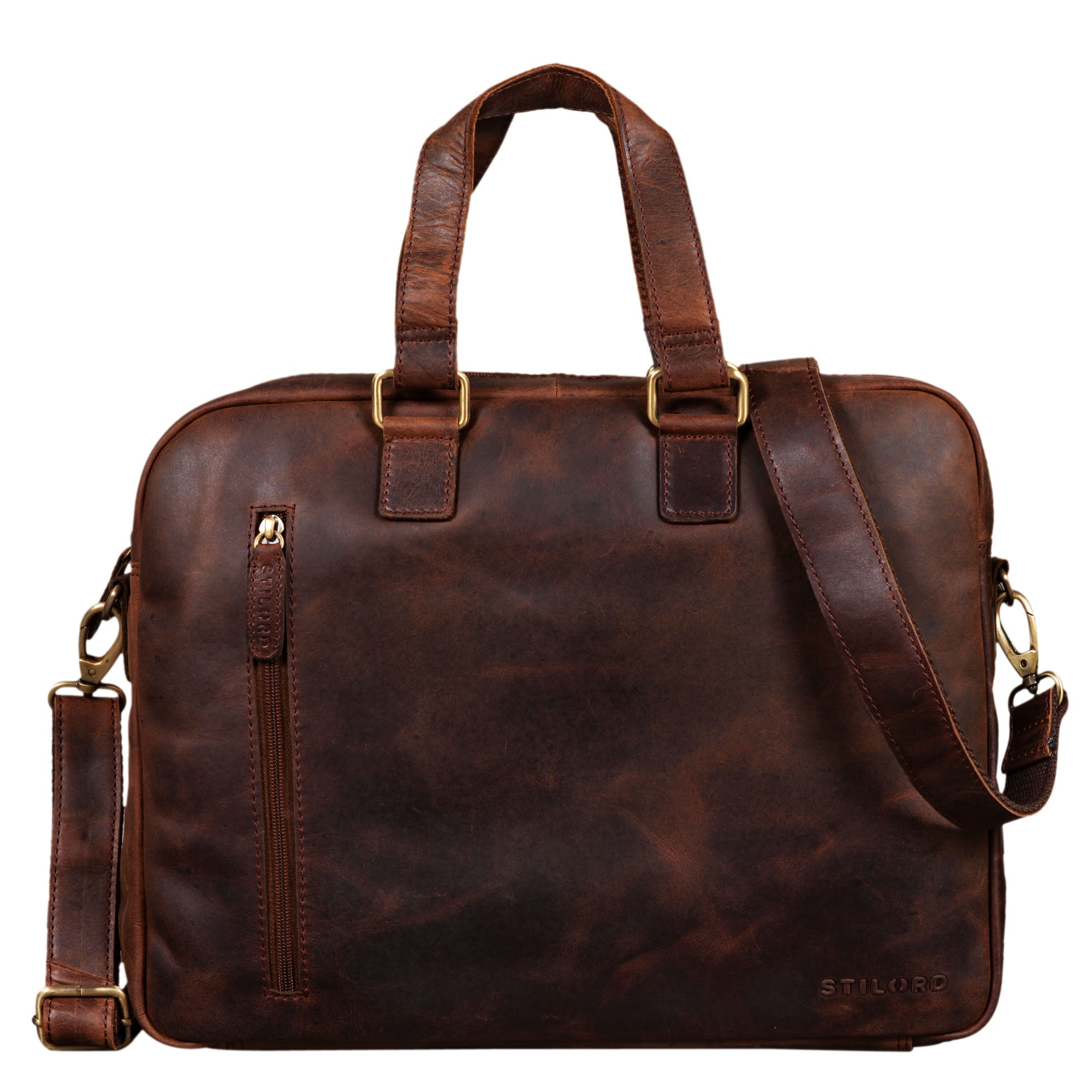 Ledertasche Büro Vintage dunkel braun