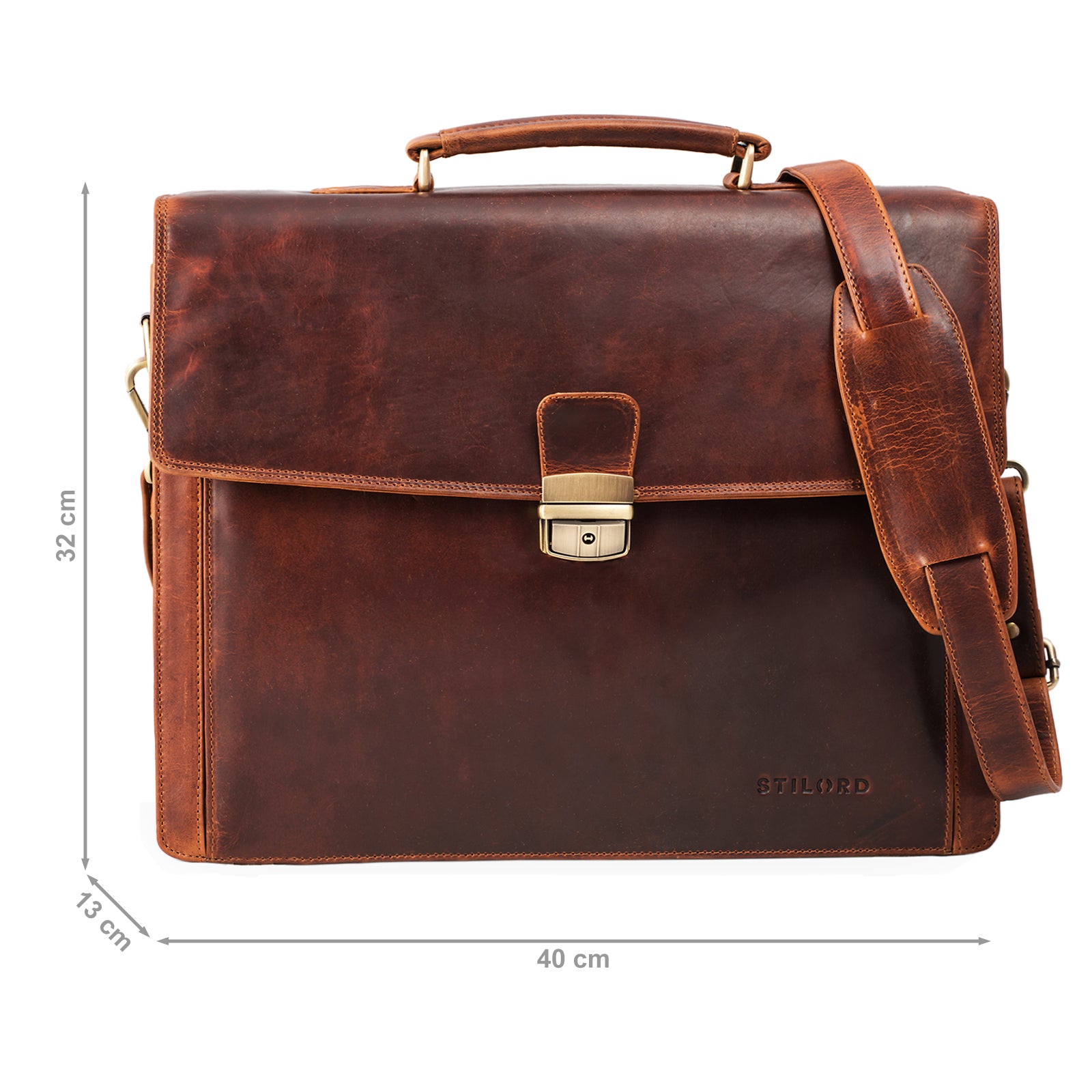 Leder Arbeitstasche Herren braun