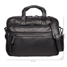 Bürotasche Schwarz Leder