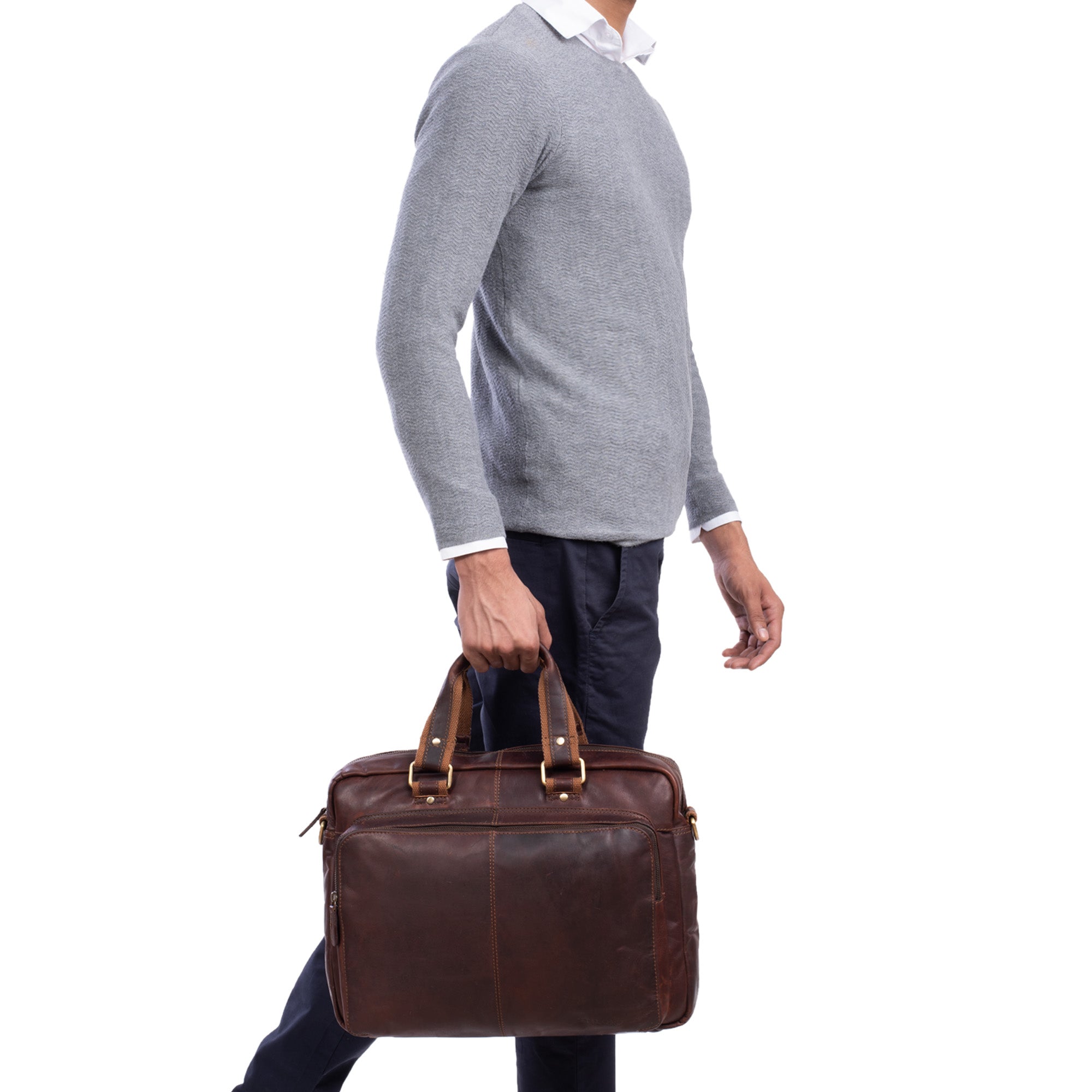 Herrenhandtasche Business Leder XL