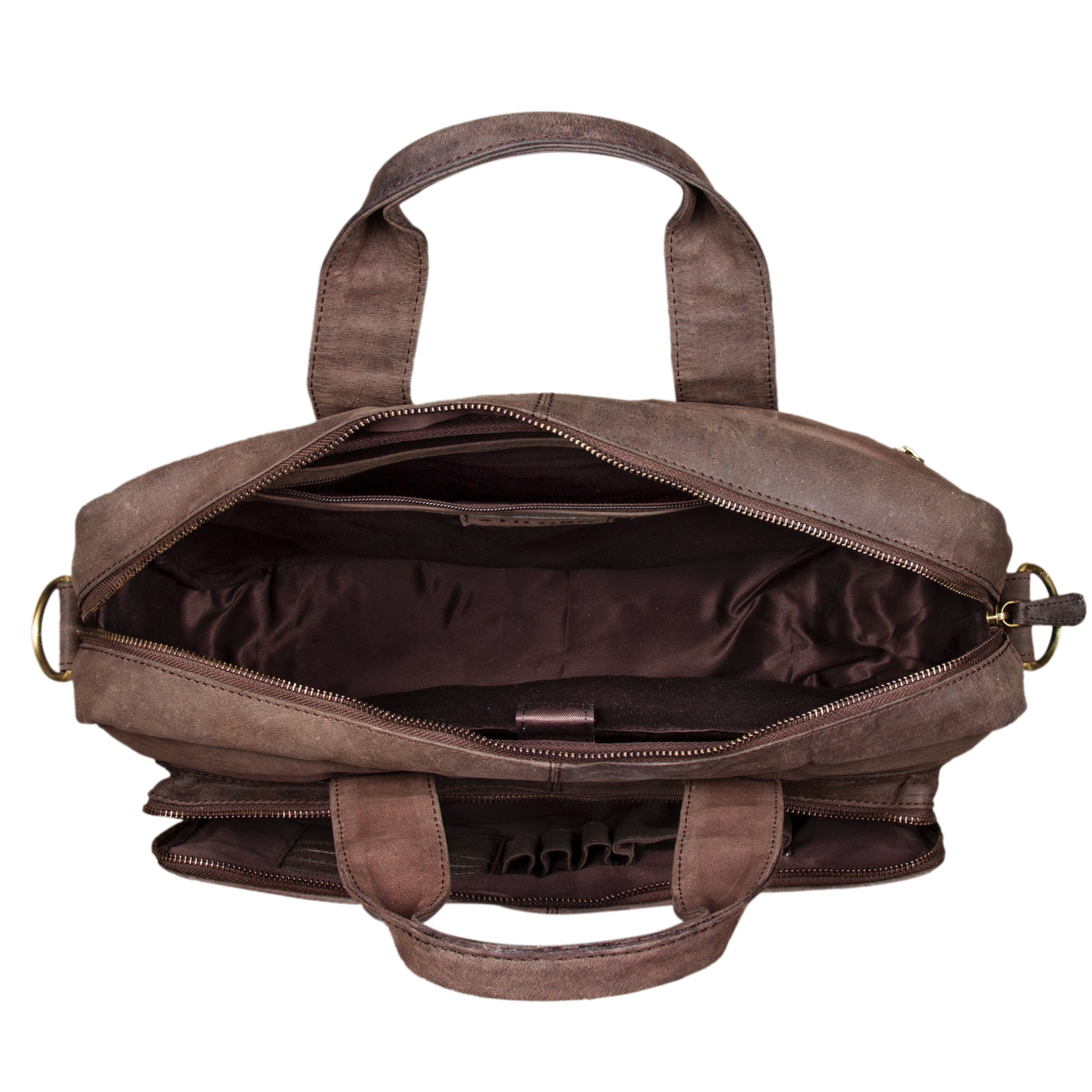 Vintage Business Ledertasche mit 15.6 Zoll Laptopfach