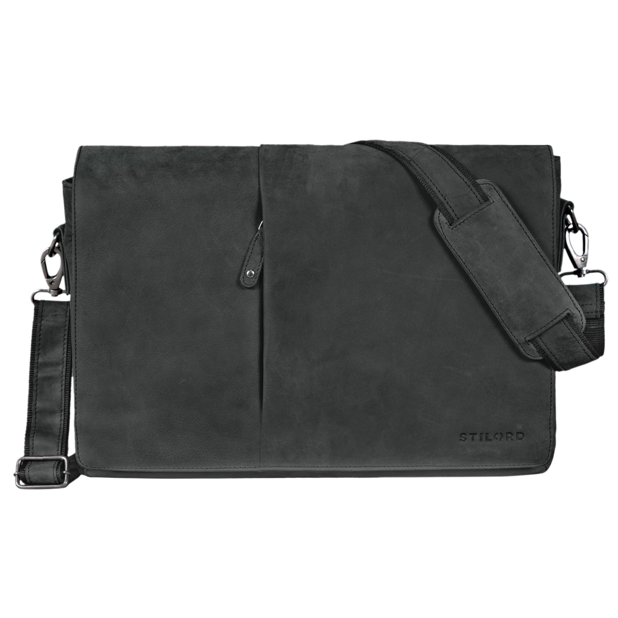 Aktentasche schwarz Leder