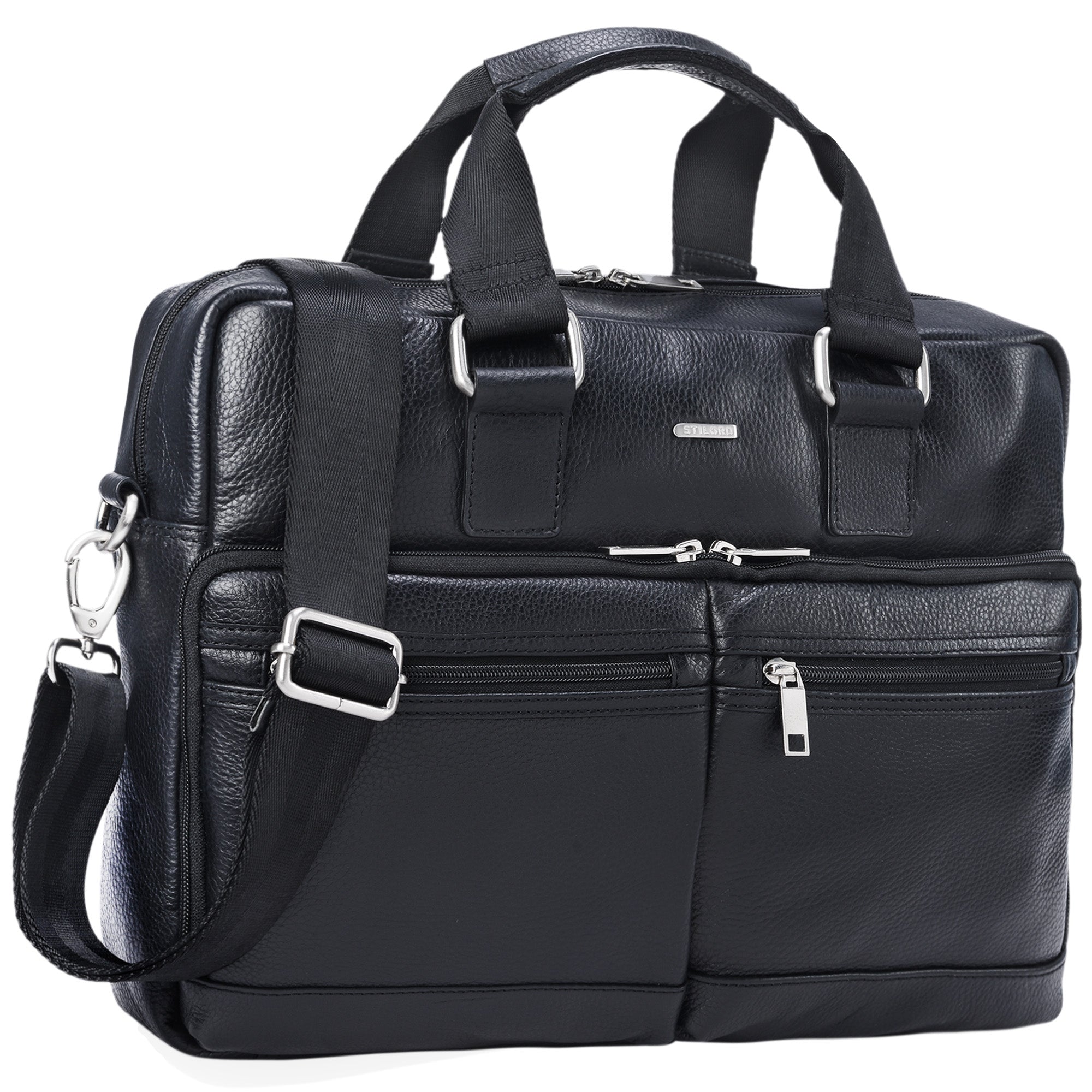 Leder Businesstasche schwarz Herren Damen