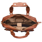 Leder College Bag Herren braun