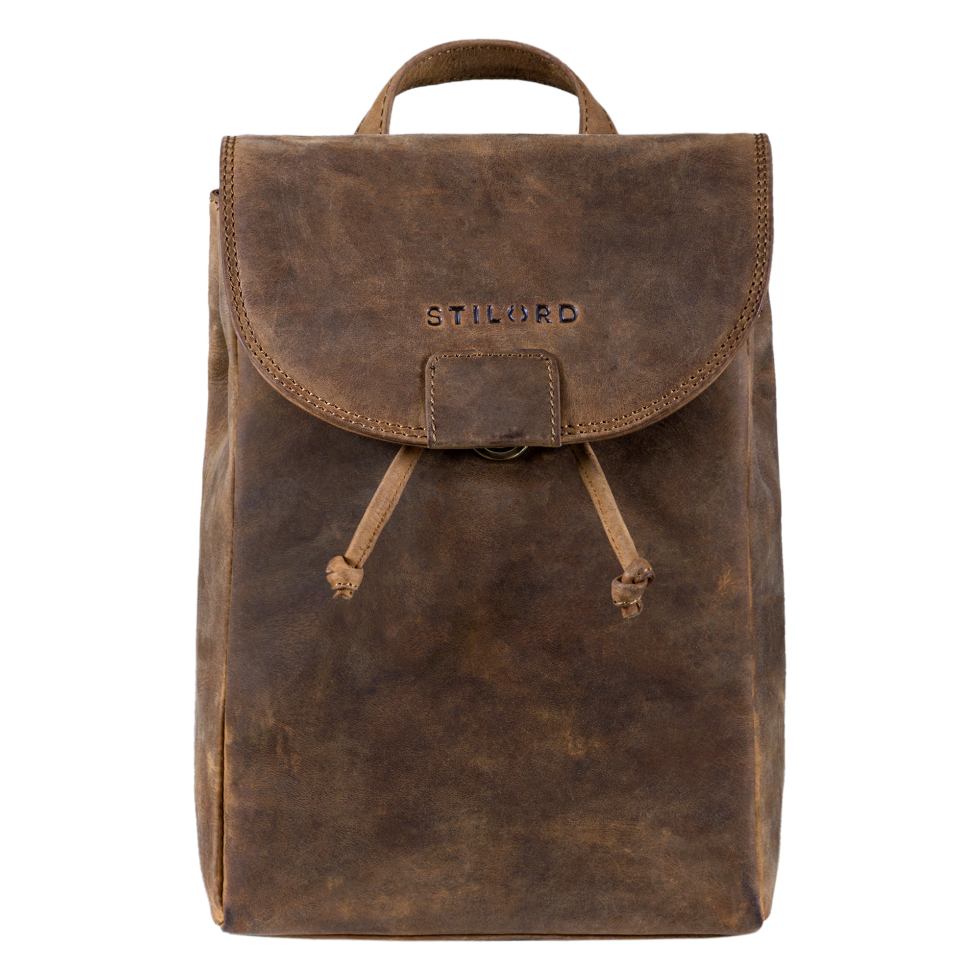 Damen Rucksack klassisch Leder braun