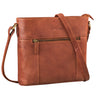 "Medina" Elegante Handtasche Damen Mittelgroß Leder Umhängetasche