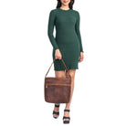 Tasche zum Ausgehen Leder braun Damen