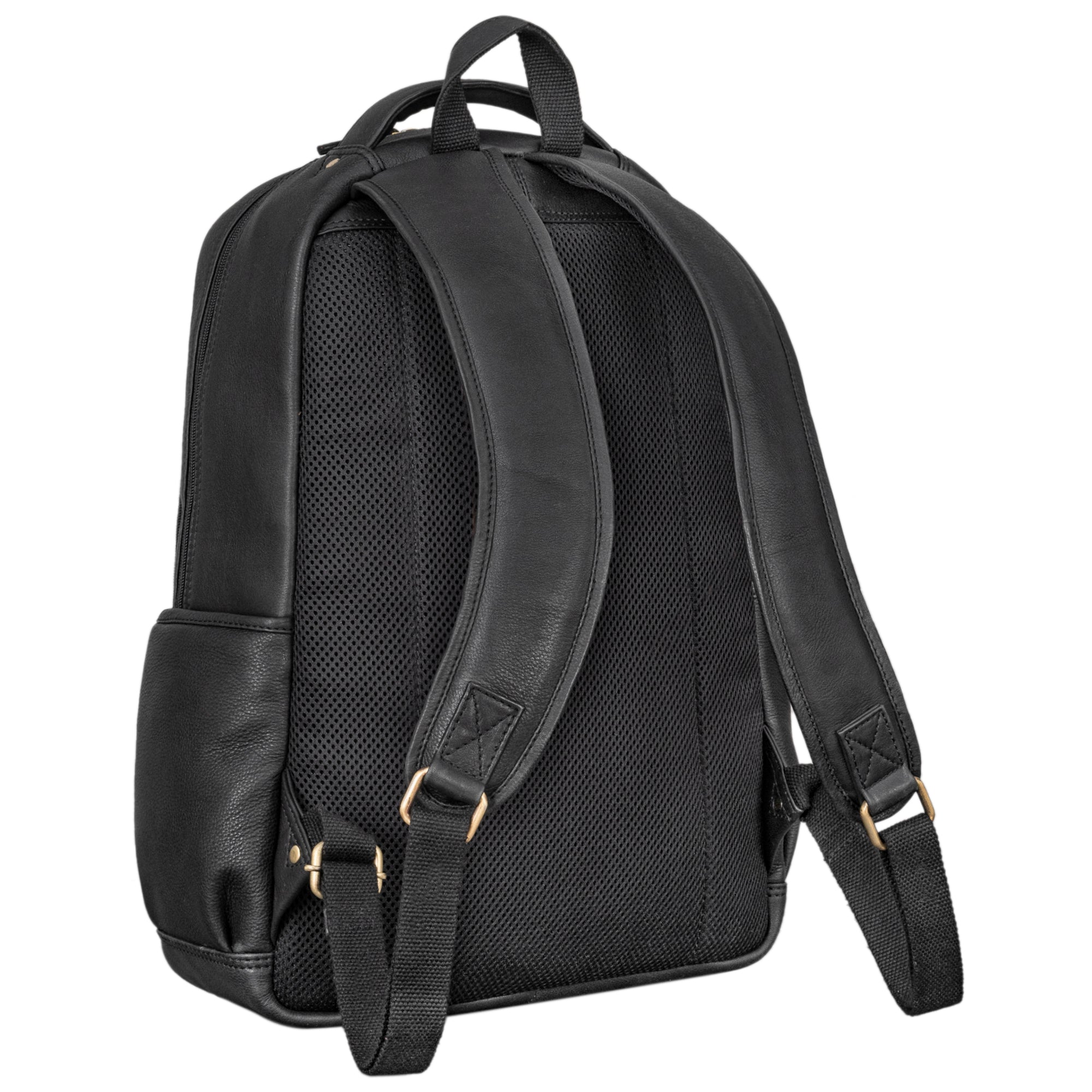 Lederrucksack Damen schwarz