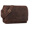 "Tom" Vintage Leder Umhängetasche mit 15 Zoll Laptopfach für Damen und Herren