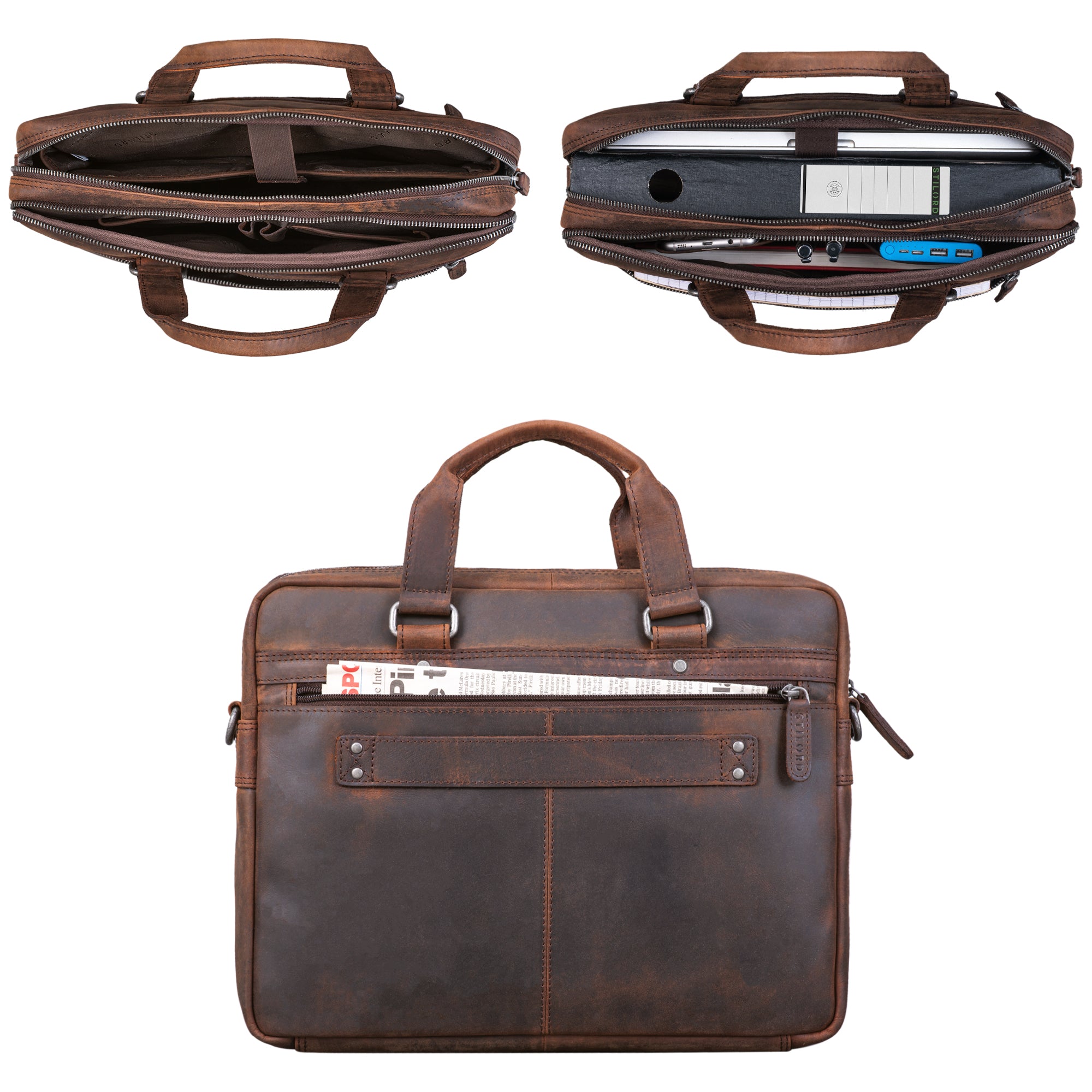 Retro Ledertasche braun