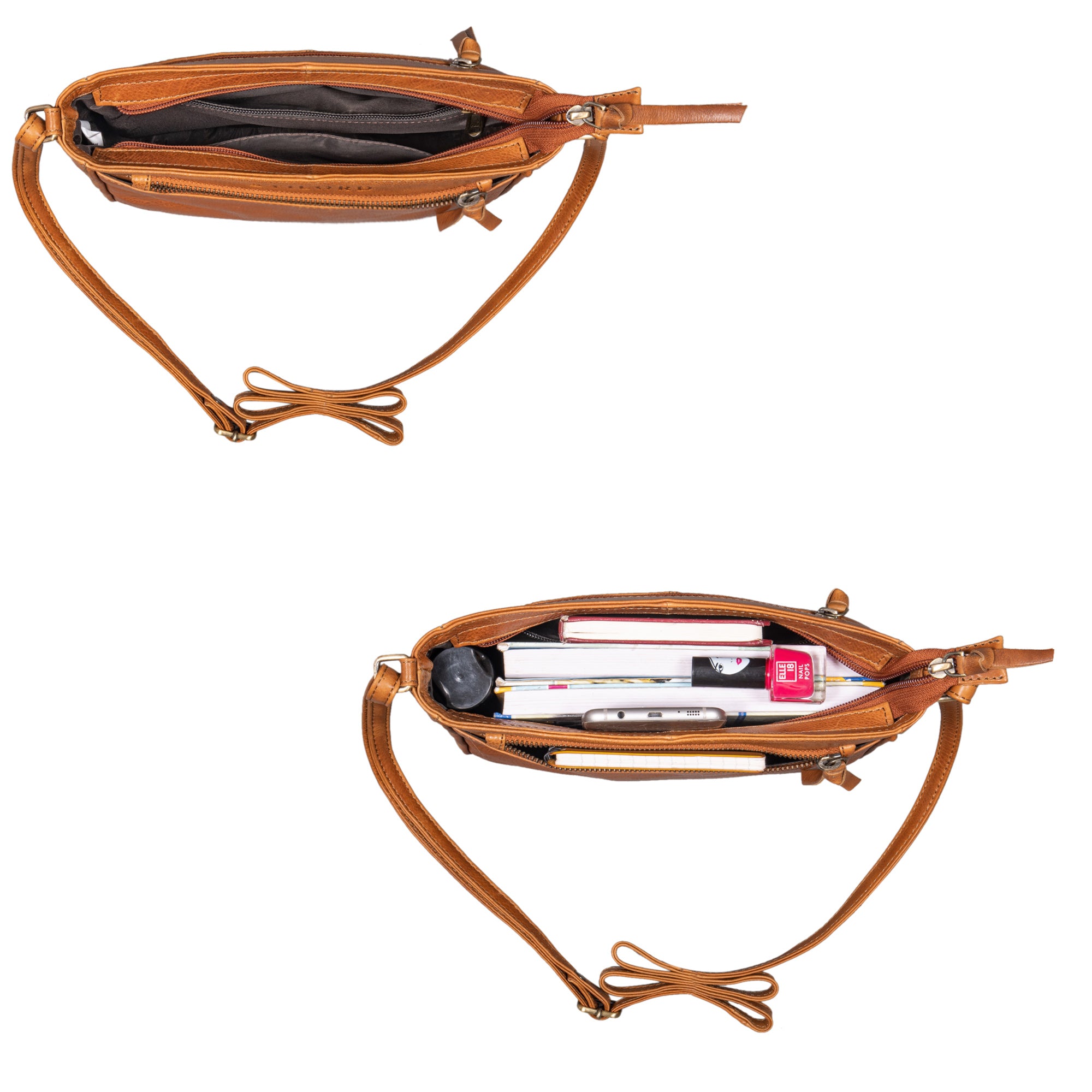 Kleine Ausgehtasche Clutch Damen Leder