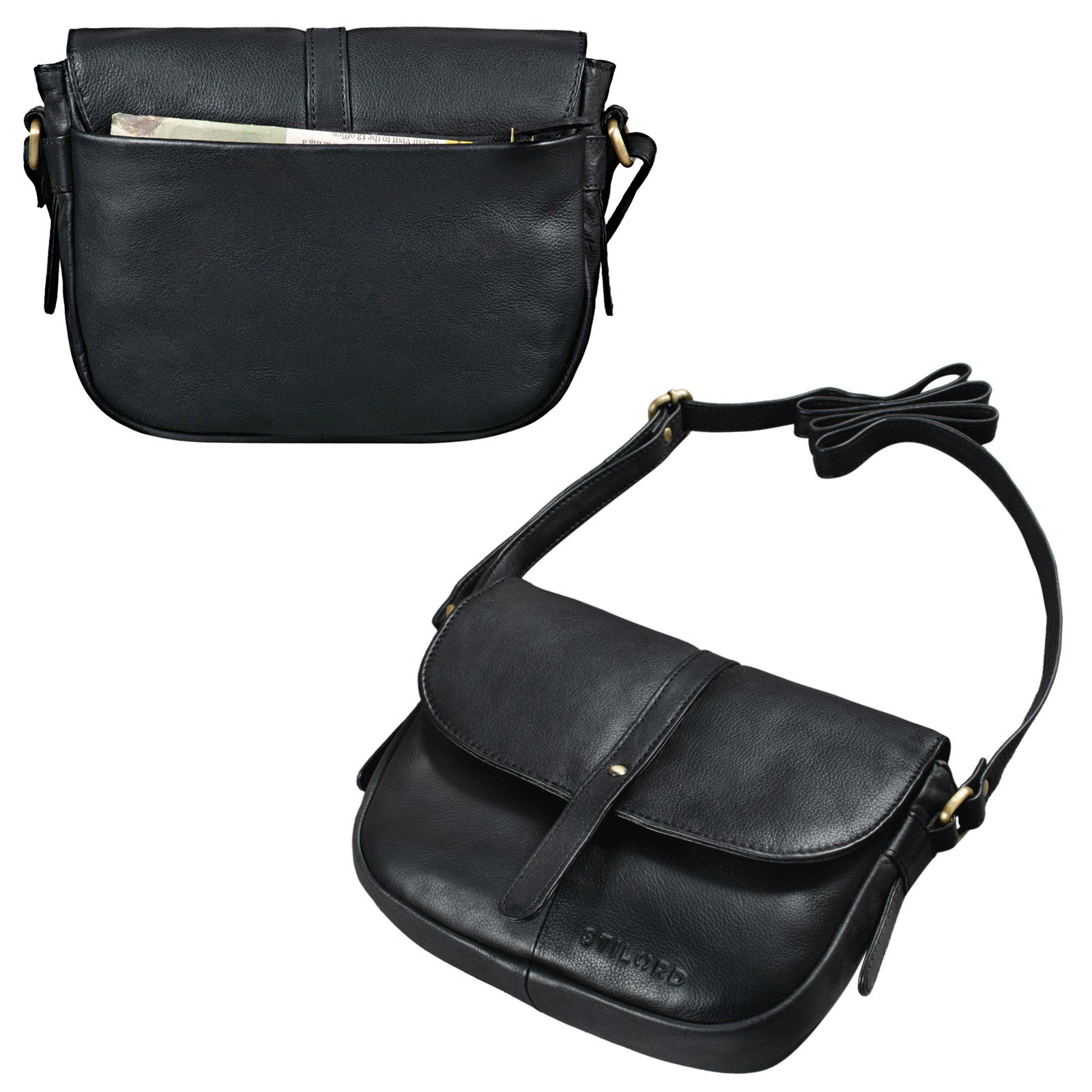Vintagetasche klein aus Leder Damen