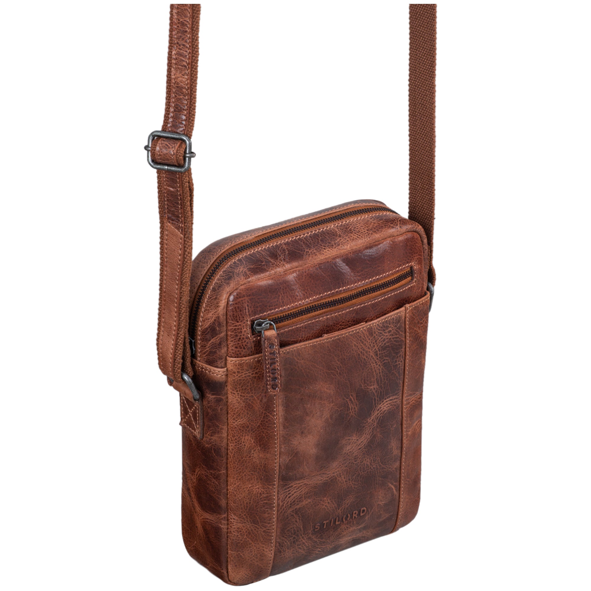 Vintage Ledertasche Männer Klein braun
