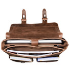 Leder Messenger Bag Vintage dunkel braun