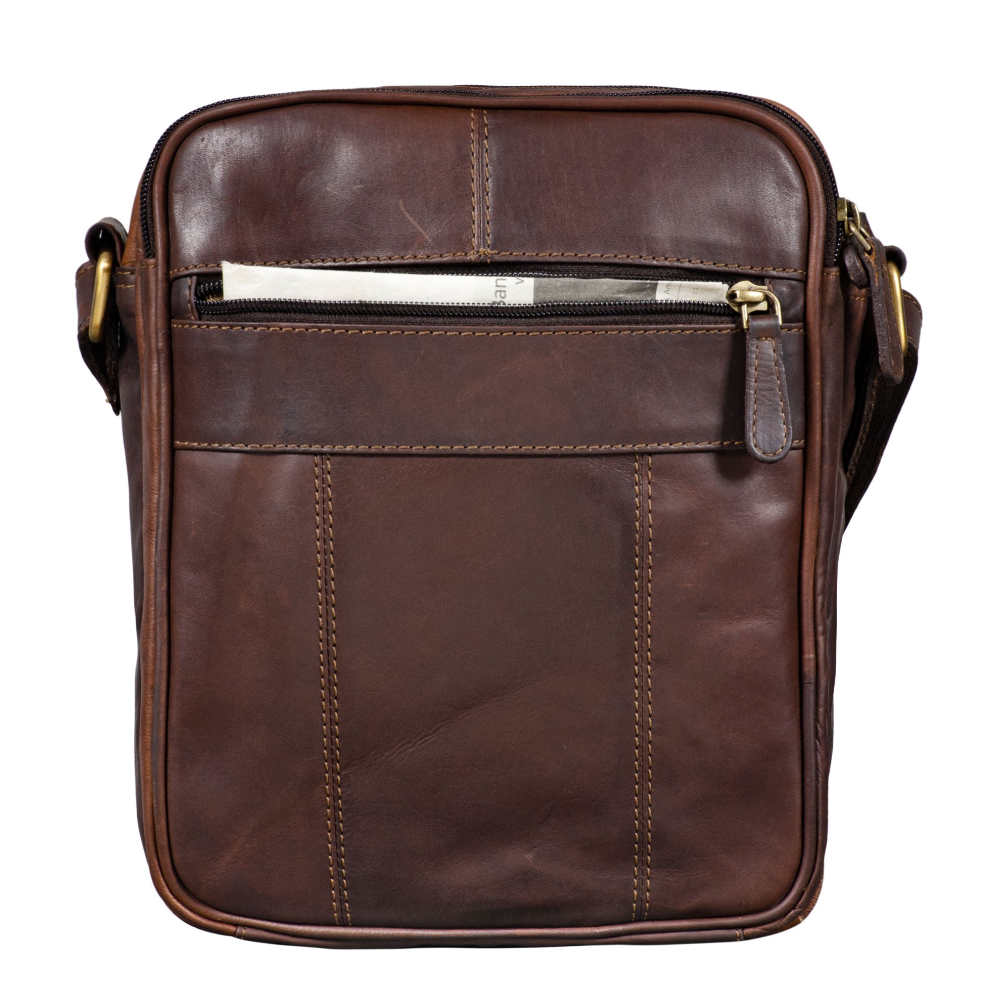 Herrenhandtasche Leder Braun