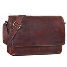 Vintage Umhängetasche Herren Leder Ebenholz Braun