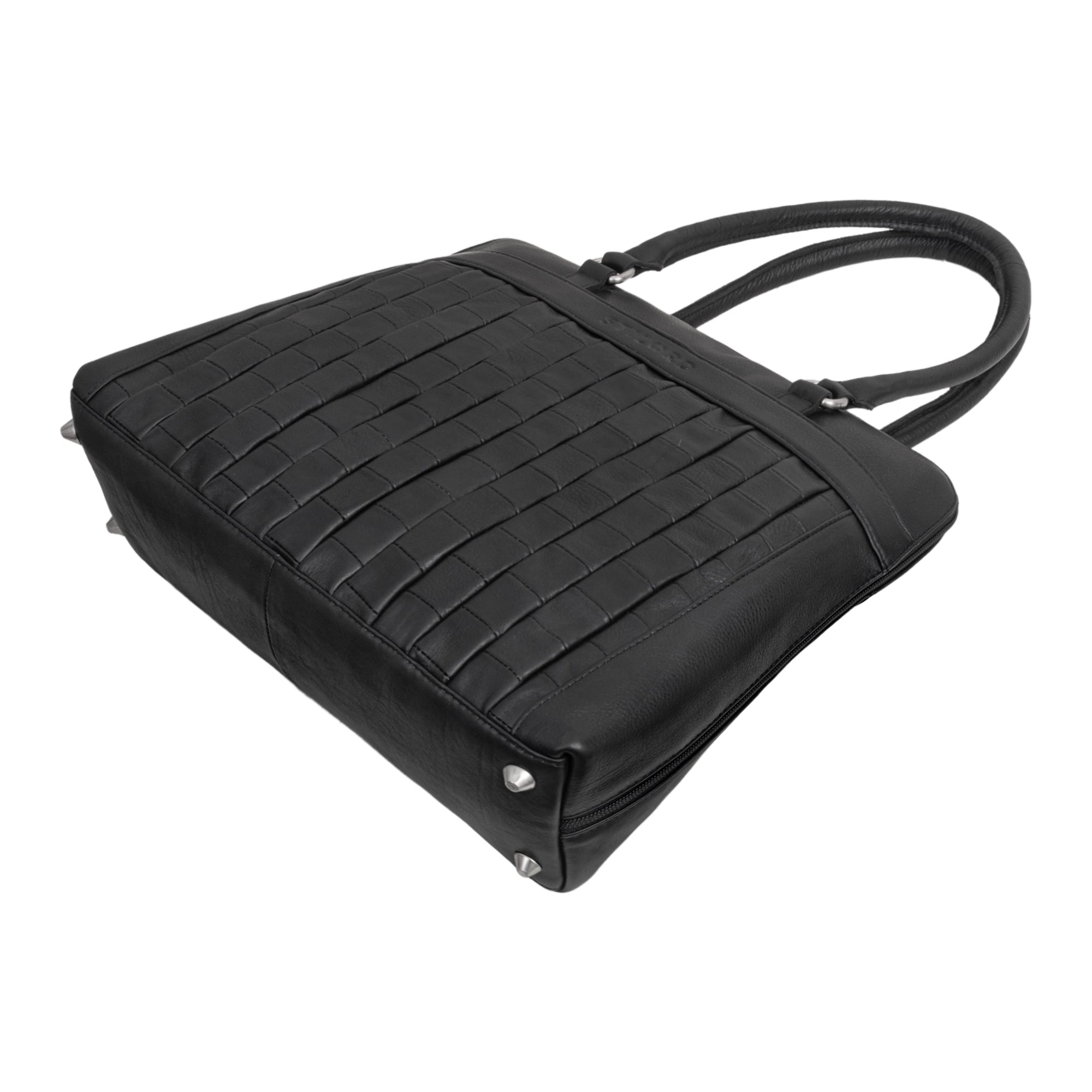 Ausgehtasche Freizeittasche Leder schwarz
