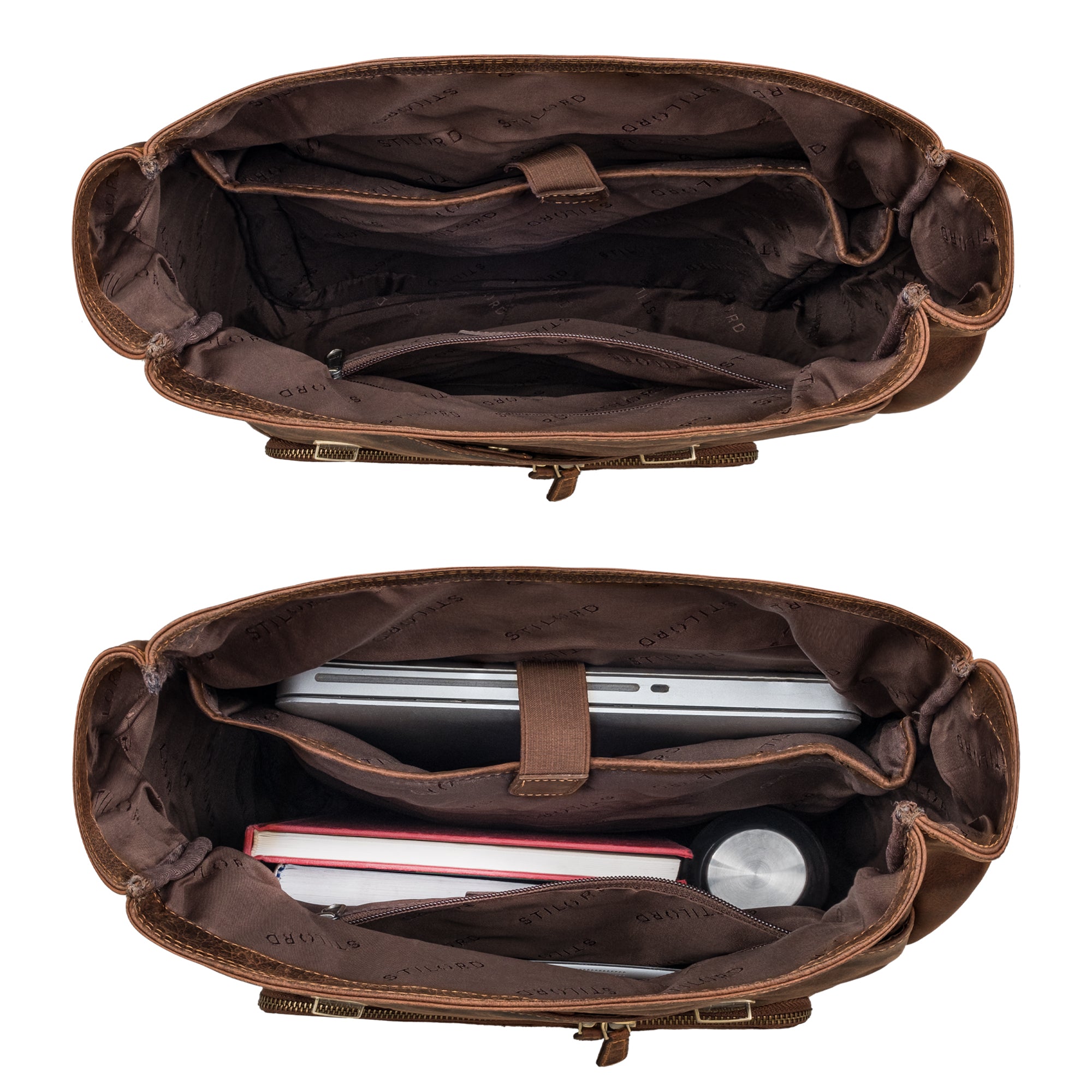 leder fahrradrucksack rolltop braun