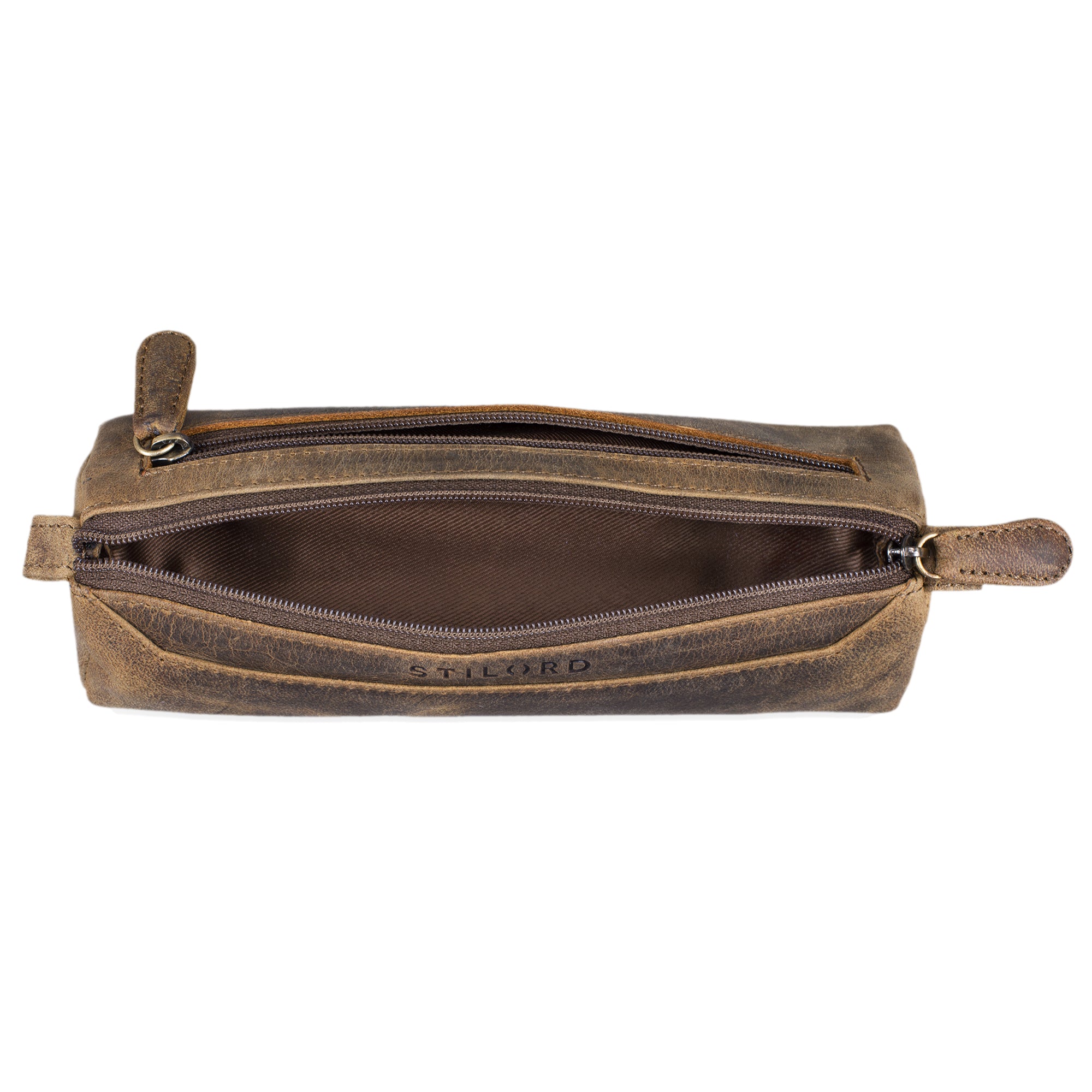 Leder Federmappe Damen rund