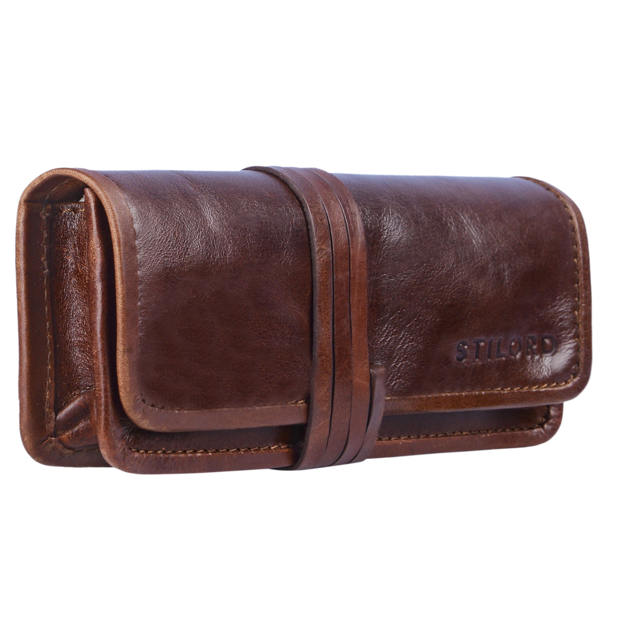 Leder Federmappe braun Vintage