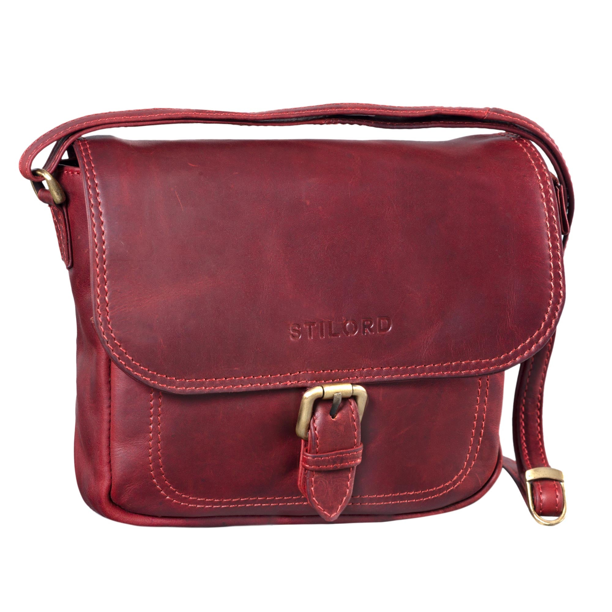 Damen Handtasche klein leder rot