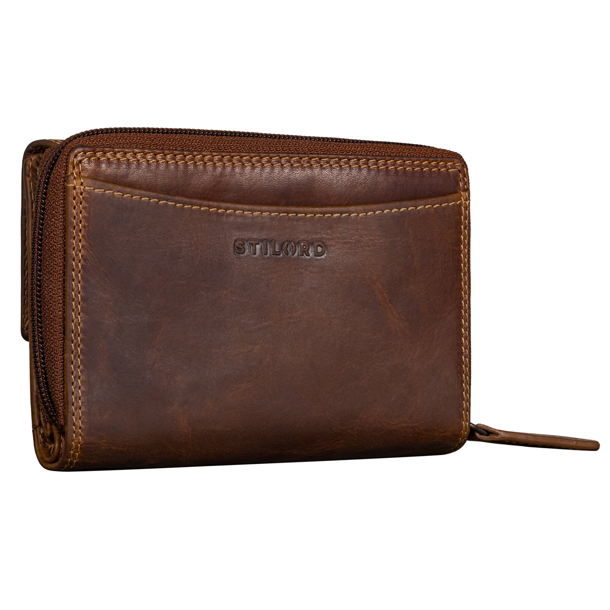 Leder Portemonnaie braun Damen