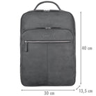 Laptop Rucksack Leder anthrazit