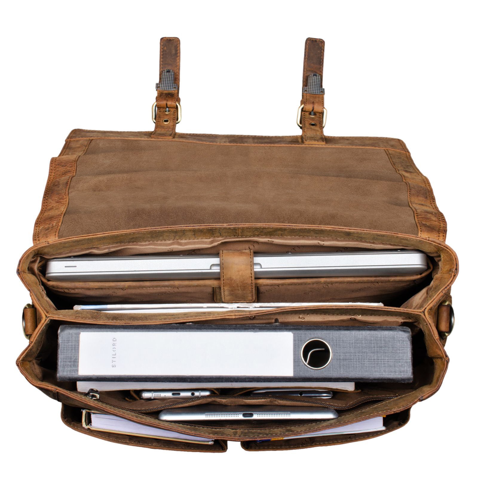 Leder Aktentasche 15.6 Zoll Laptoptasche