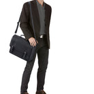Schwarze Leder Businesstasche Herren