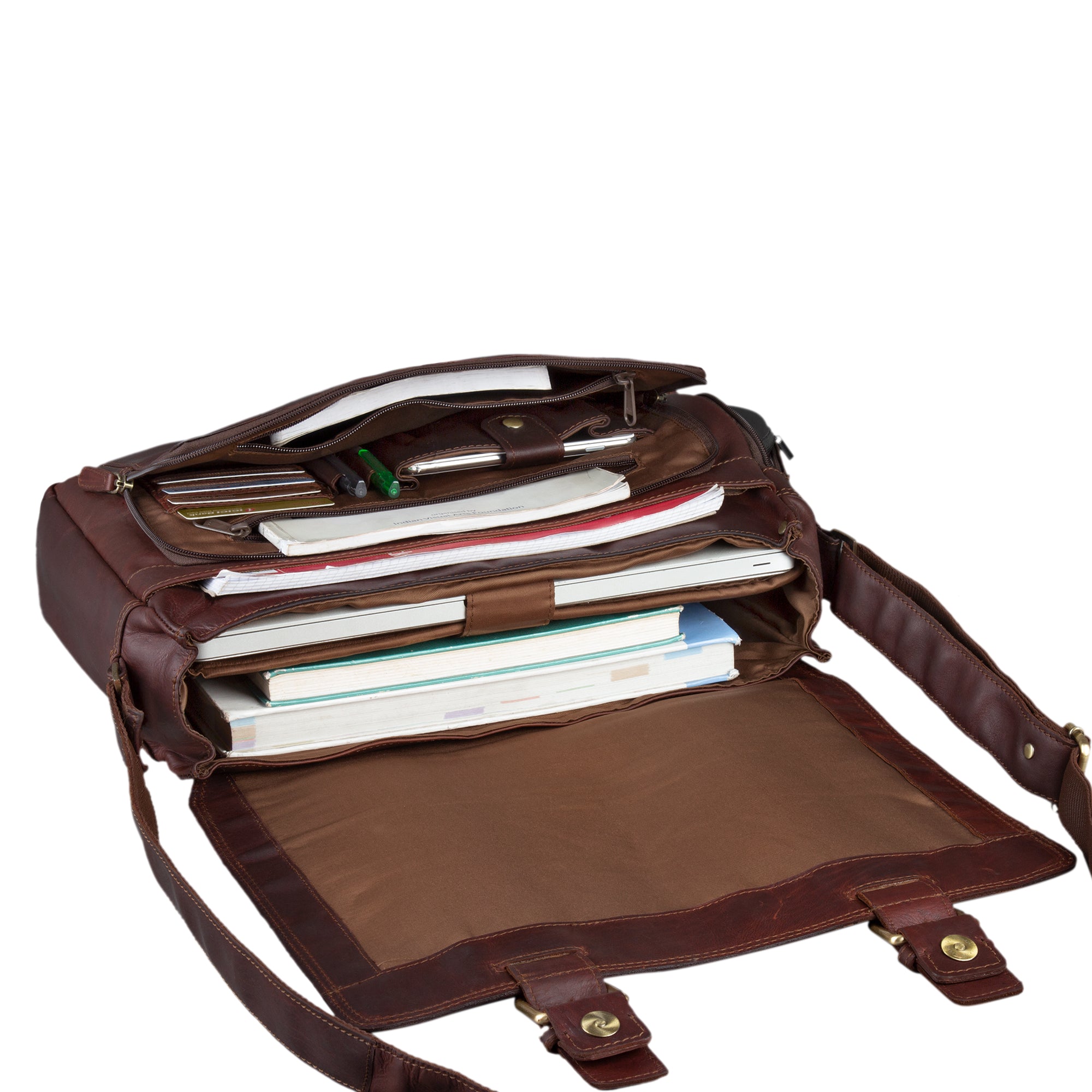 Vintage Ledertasche 15.6 Zoll Laptop-Fach