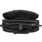 Große schwarze Ledertasche