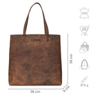 Großer Echtleder Shopper für Frauen aus Wildleder braun