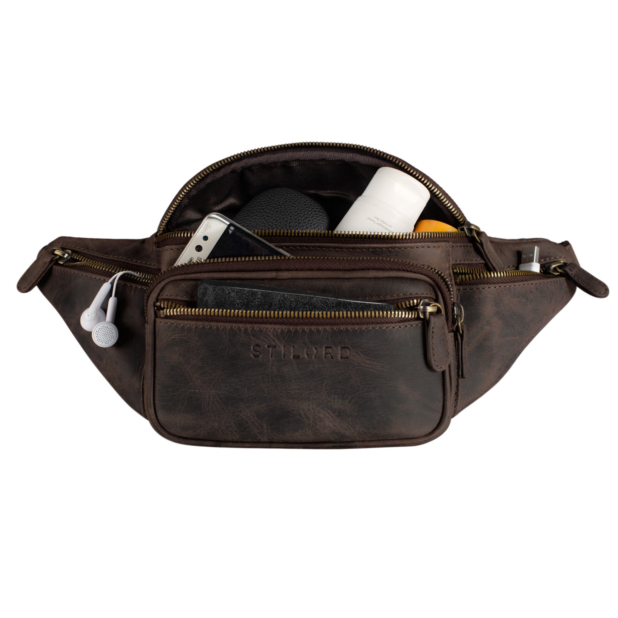 XL Leder Vintage Gürteltasche